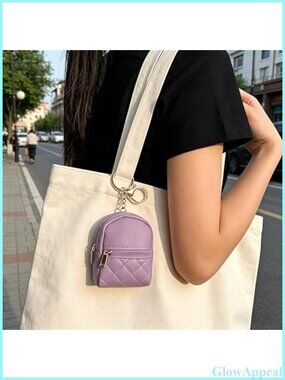 Mini Backpack Leather Creative Pendant Keychain Coin Purse